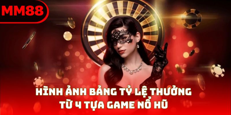 Hình ảnh bảng tỷ lệ thưởng từ 4 tựa game nổ hũ