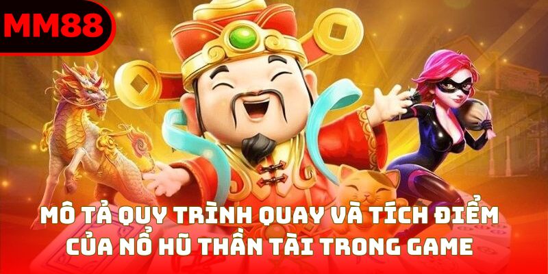 Mô tả quy trình quay và tích điểm của nổ hũ thần tài trong game